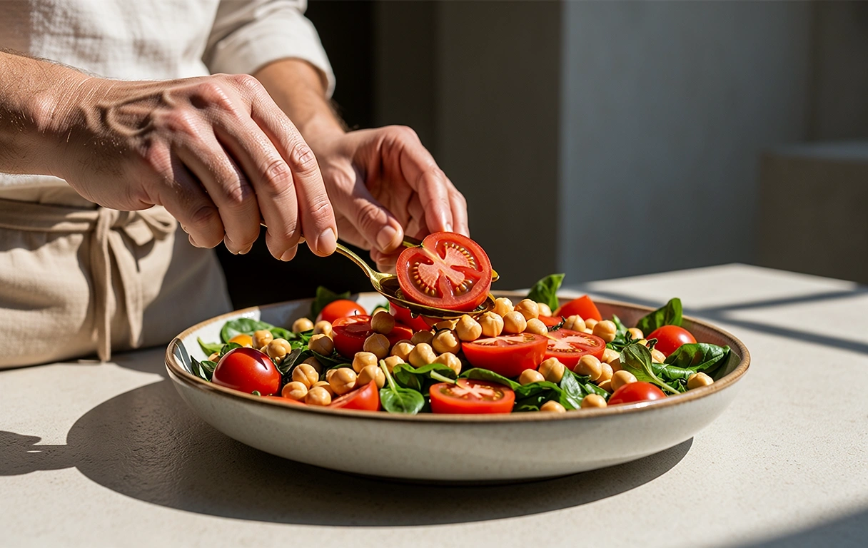 Ingredientes naturales y frescos de la dieta mediterránea